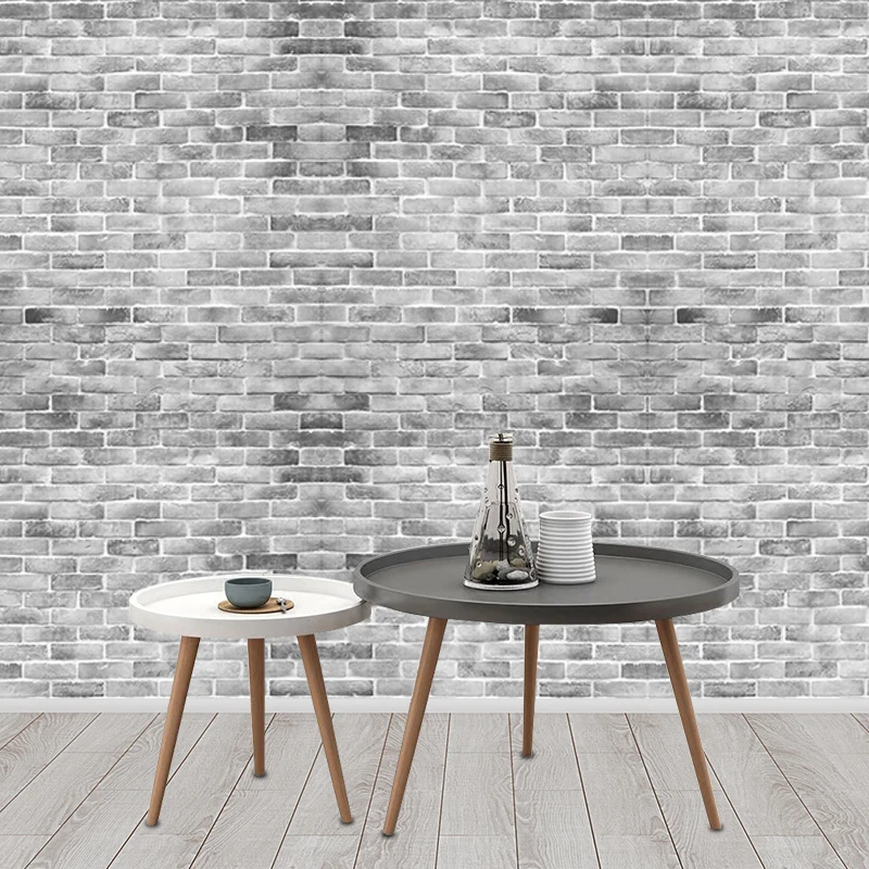 Купить Обои Кирпичиком Серые
