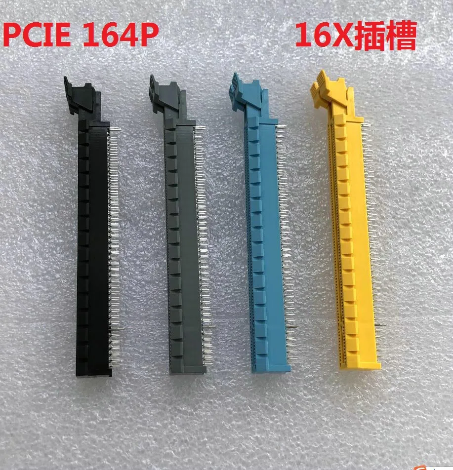 Слот PCI-E 164P для материнской платы компьютера, разъем для видеокарты 16X, тип «рыбий хвост», серый, черный, синий, желтый (art.: 3920d96962db3) - 3920d96962db3