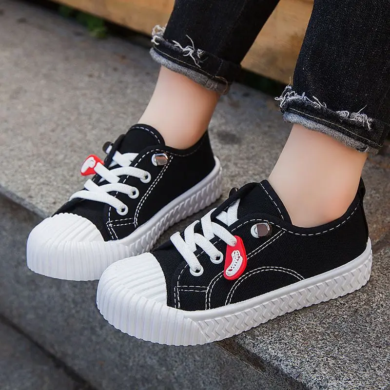 Children Sneakers Boys Girls Baby Canvas Shoes Lace-up Comfort Lace-up non slip Kids Shoes Cute Casual Flats Basketball Sneaker