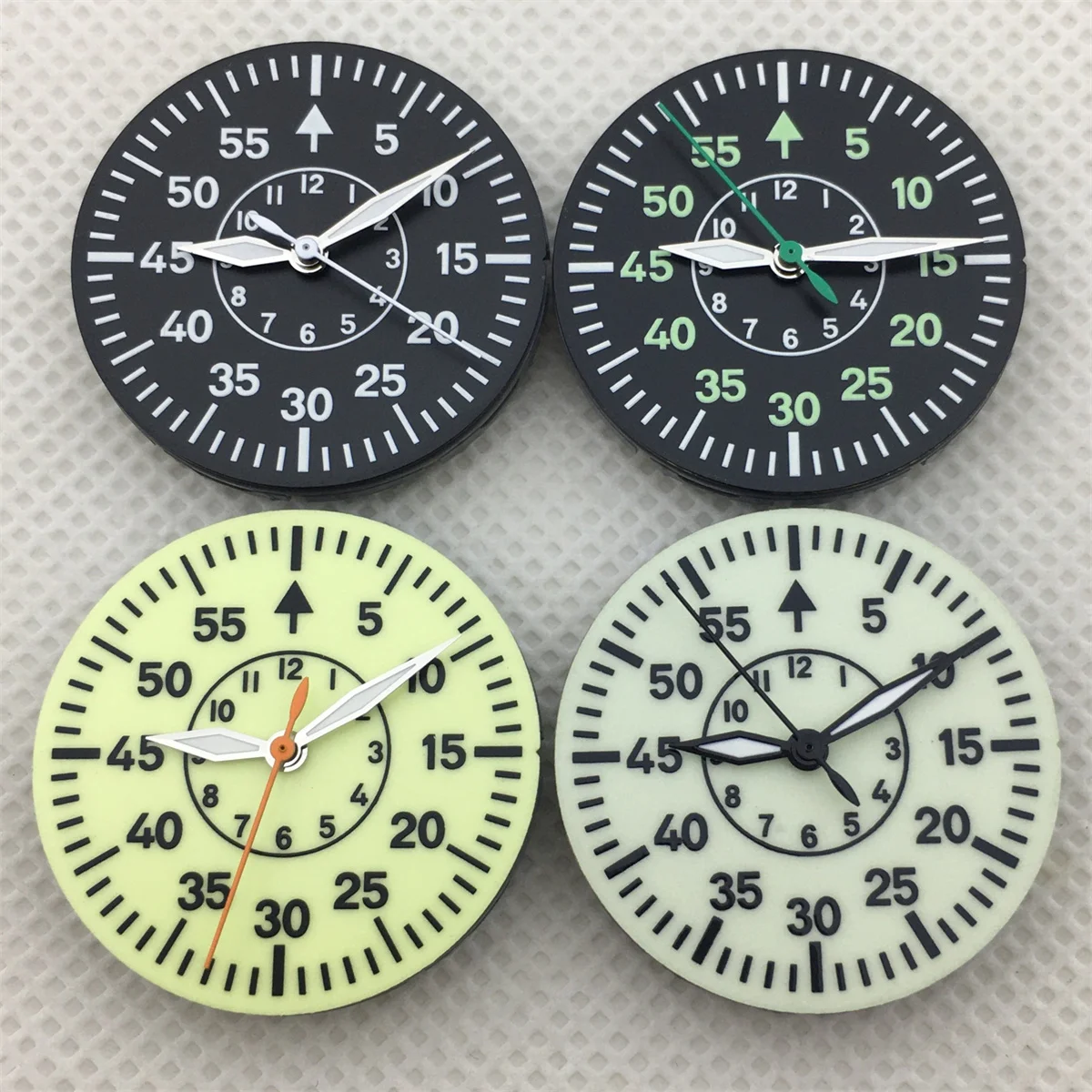 BLIGER 29 мм C3 Зеленый светящийся черный пилотный циферблат NH35 NH36 NH38 NH34 ETA2824 2836 PT5000 Miyota