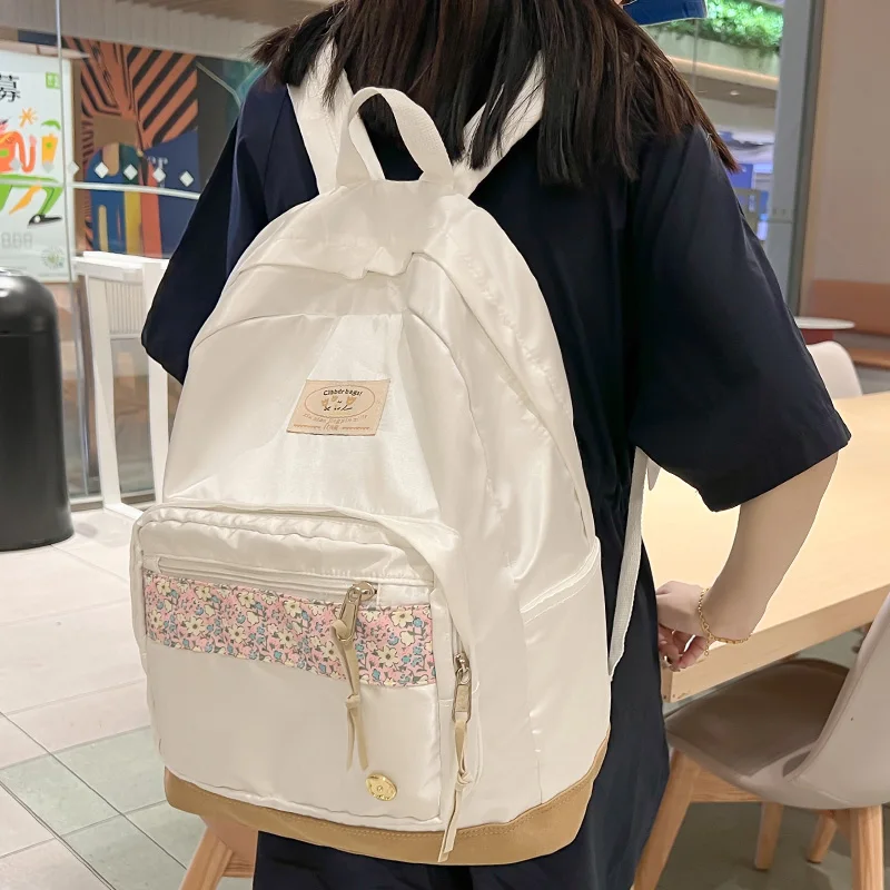 

Trendy Girl Floral Travel School Bag Fashion Women Kawaii Harajuku Backpack New Female Cute Laptop College Lady Leisure Book Bag