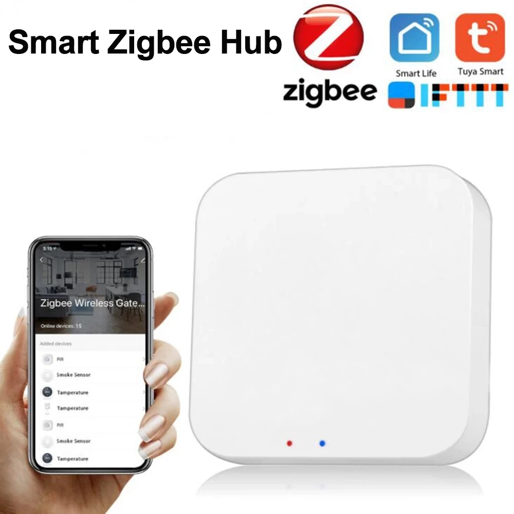 Smart Home Tuya Zigbee Bridge Zigbee Gateway Hub Remote Control Zigbee Devices Via Smart Life APP Works with Alexa Google Home 