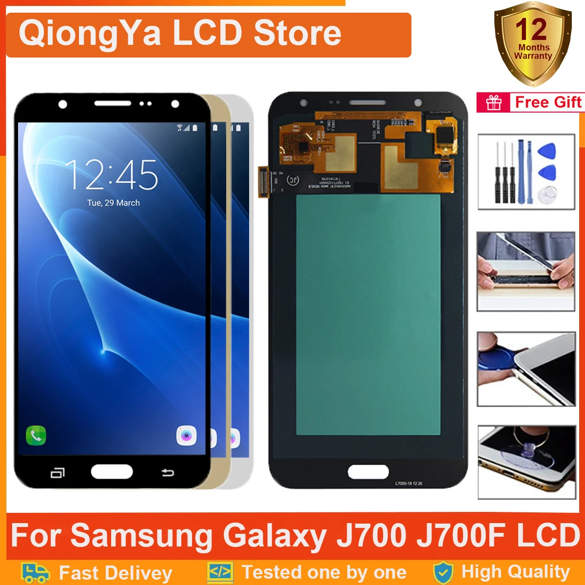 Дисплей Super AMOLED j700 диагональю 5 дюйма для Samsung Galaxy J7 2015 J700 lcd SM-J700F J700H J700M ЖК-дисплей с