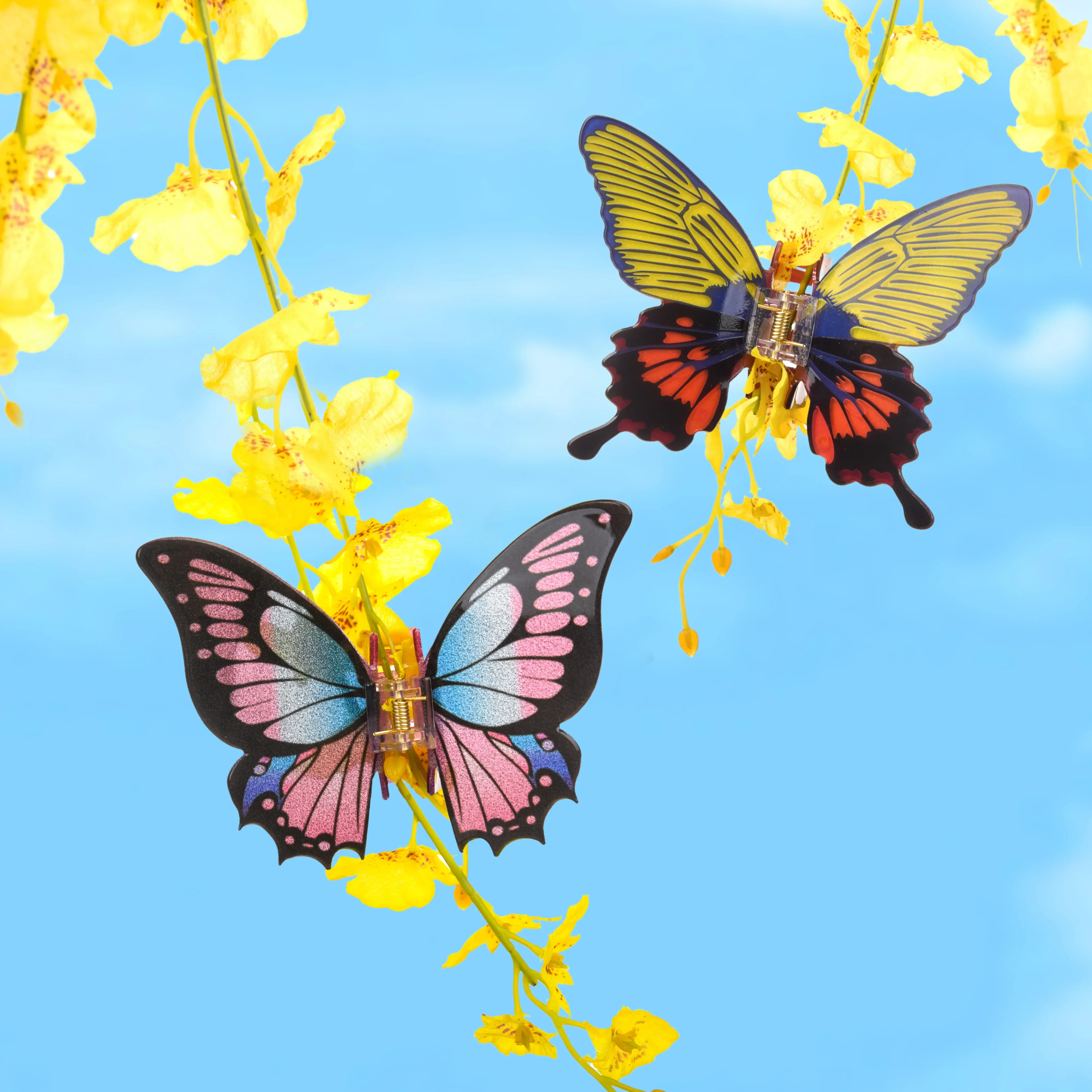 Цветной зажим для волос YHJ в форме бабочки большой размер аксессуары женщин и