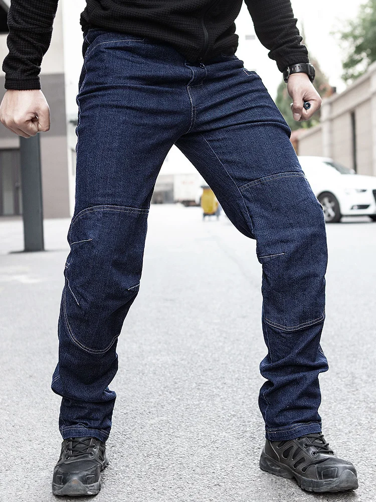 Archon Light War Men's Jeans Multi-pocket Outdoor Overalls Summer And Autumn Army Fans Training Pants Elastic Tactical