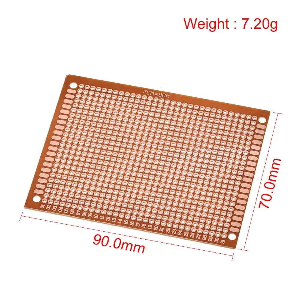 10pcs 7x9 7*9cm Single Side Prototype PCB Breadboard Universal Board Experimental Bakelite Copper Plate Circuirt Yellow - купить по