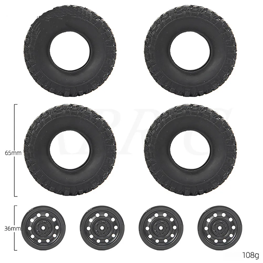 

Vacuum Tires Soft Tires RC Car Upgrade Parts for WPL B14 B24 C14 C24 C34 C44 MN D90 91 96 99 99S 86