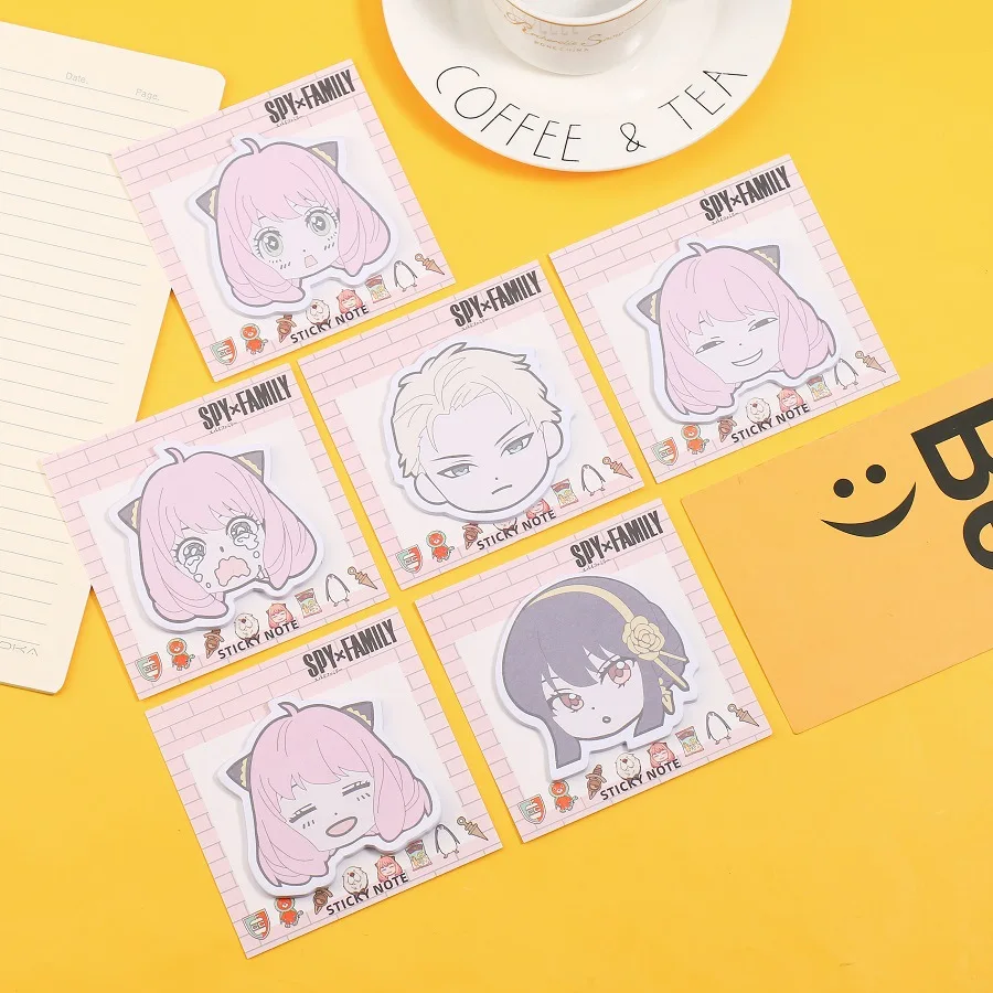 

30 Pieces of Spy X Family New Cartoon Expression Sticky Note Book Sticky Note Paper Plan Notepad Desktop Message Decoration