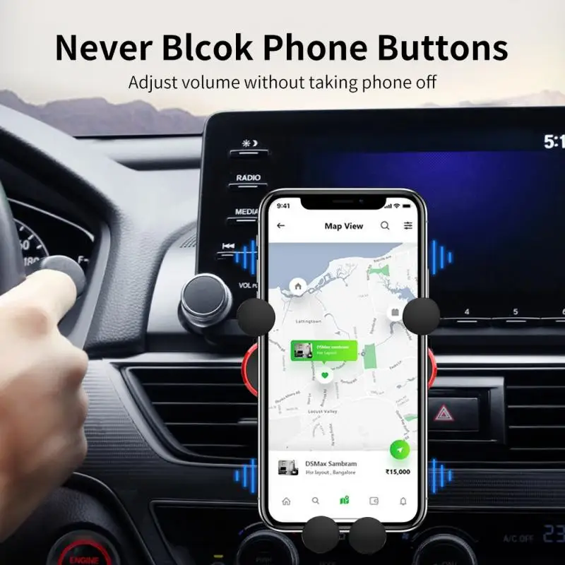 

Aluminum Concealed Bracket Portable Five Points Of Support Gravity Bracket Phone Stand 360° Rotation Gravity Mobile Phone Holder