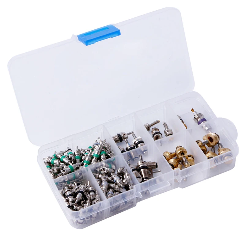 

134Pcs R134A A/C Car Auto Air Conditioning Valve Core Car Tire Assortment Hot Drop Shipping