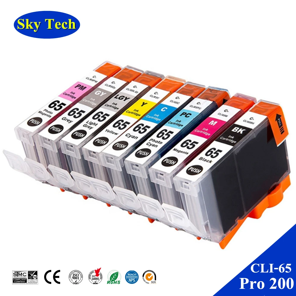 

SKY Premium CLI 65 CLI65 CLI-65 . Compatible Ink Cartridge for Canon PIXMA Pro 200 Pro-200 Printer
