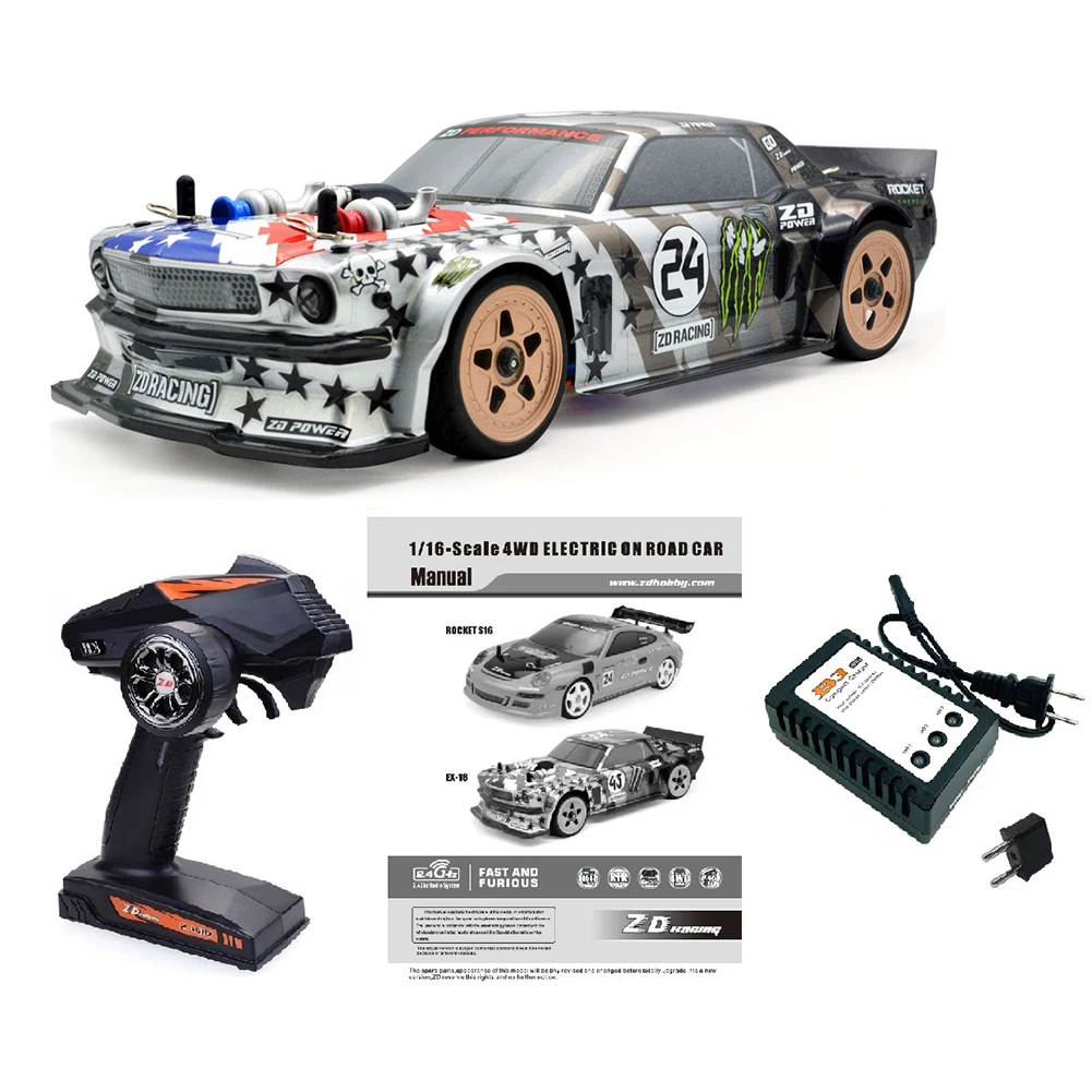 

ZD Racing Ex16 1/16 RC Car 40 км/ч высокоскоростной бесщеточный двигатель 4WD RC Tourning Car On-Road с дистанционным управлением