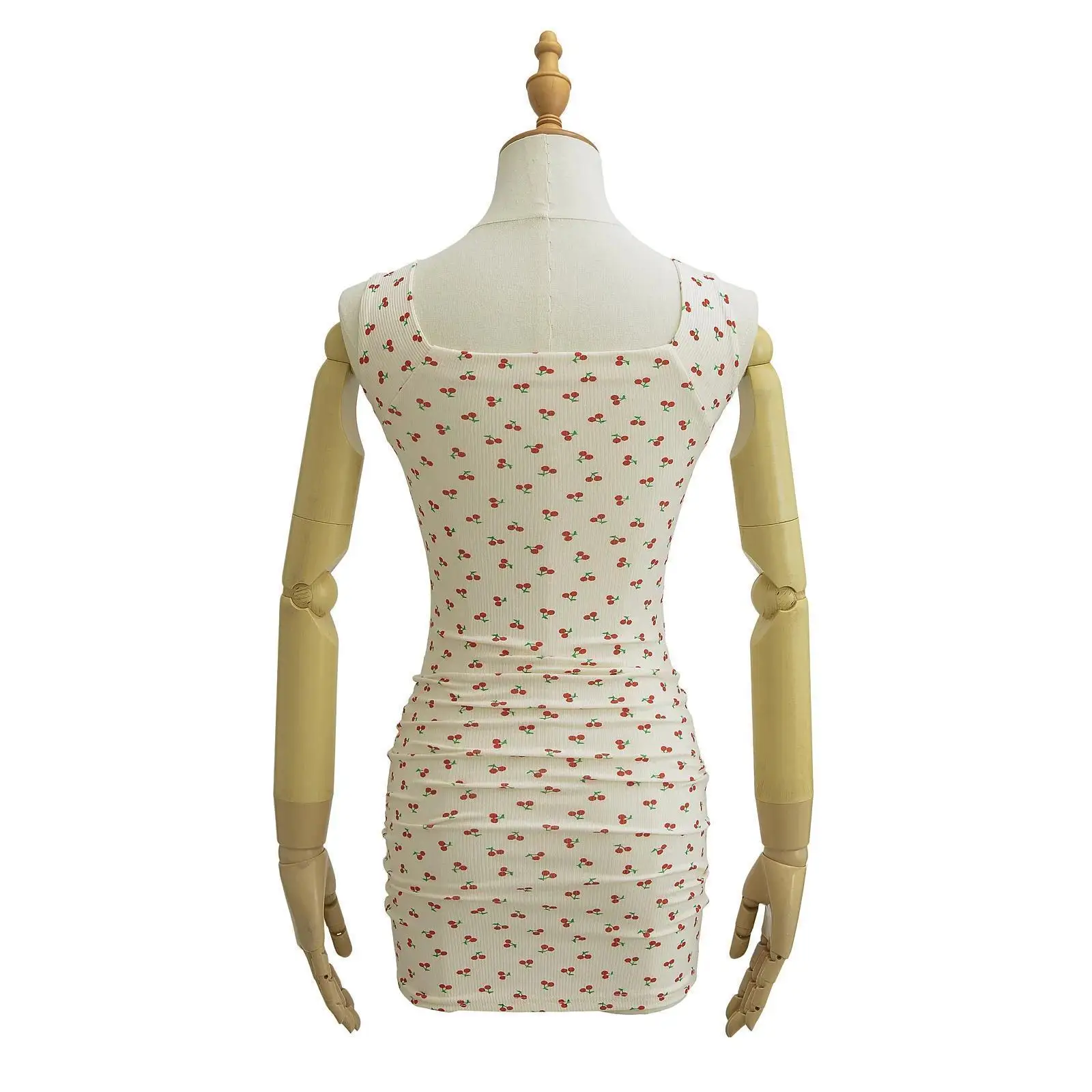 Женское трикотажное платье-чехол без рукавов эластичное облегающее мини-платье