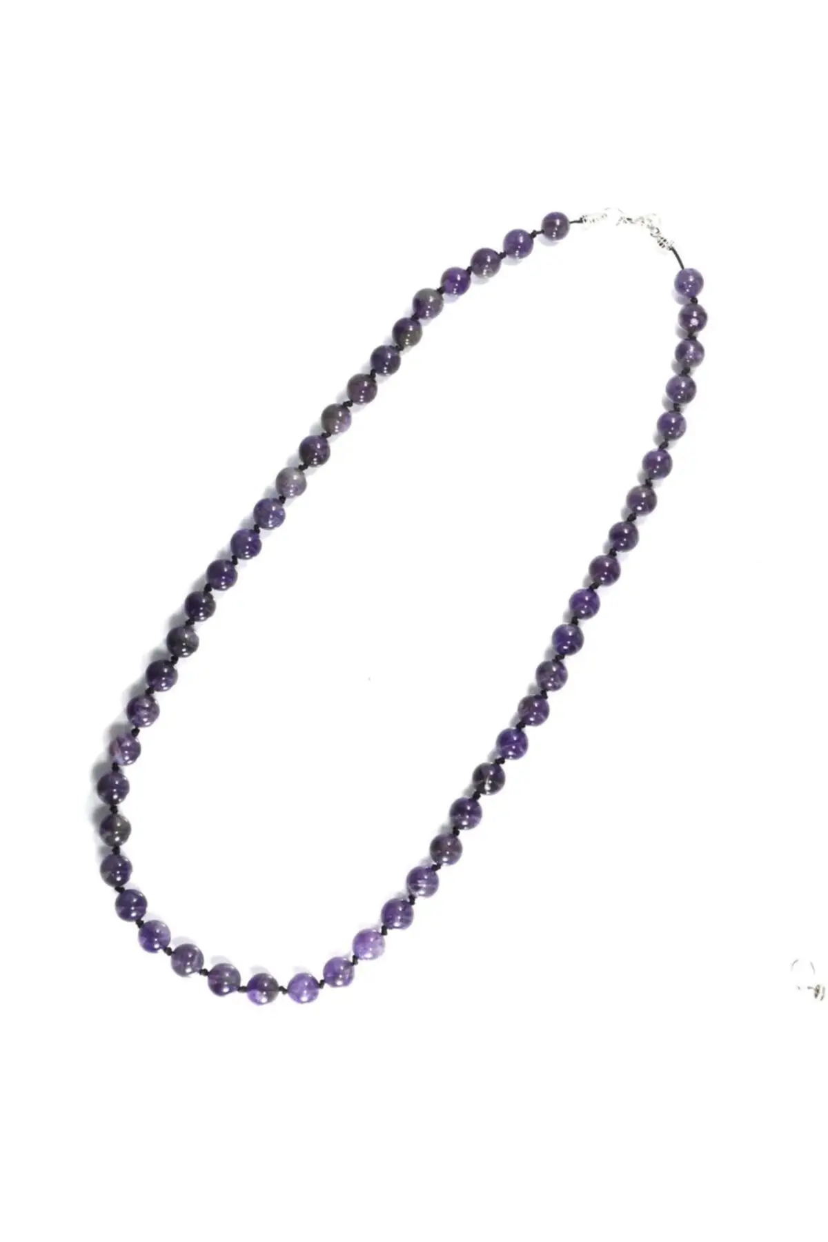 

Женская бижутерия ожерелье аметист натуральный камень вязаное Стильное ожерелье