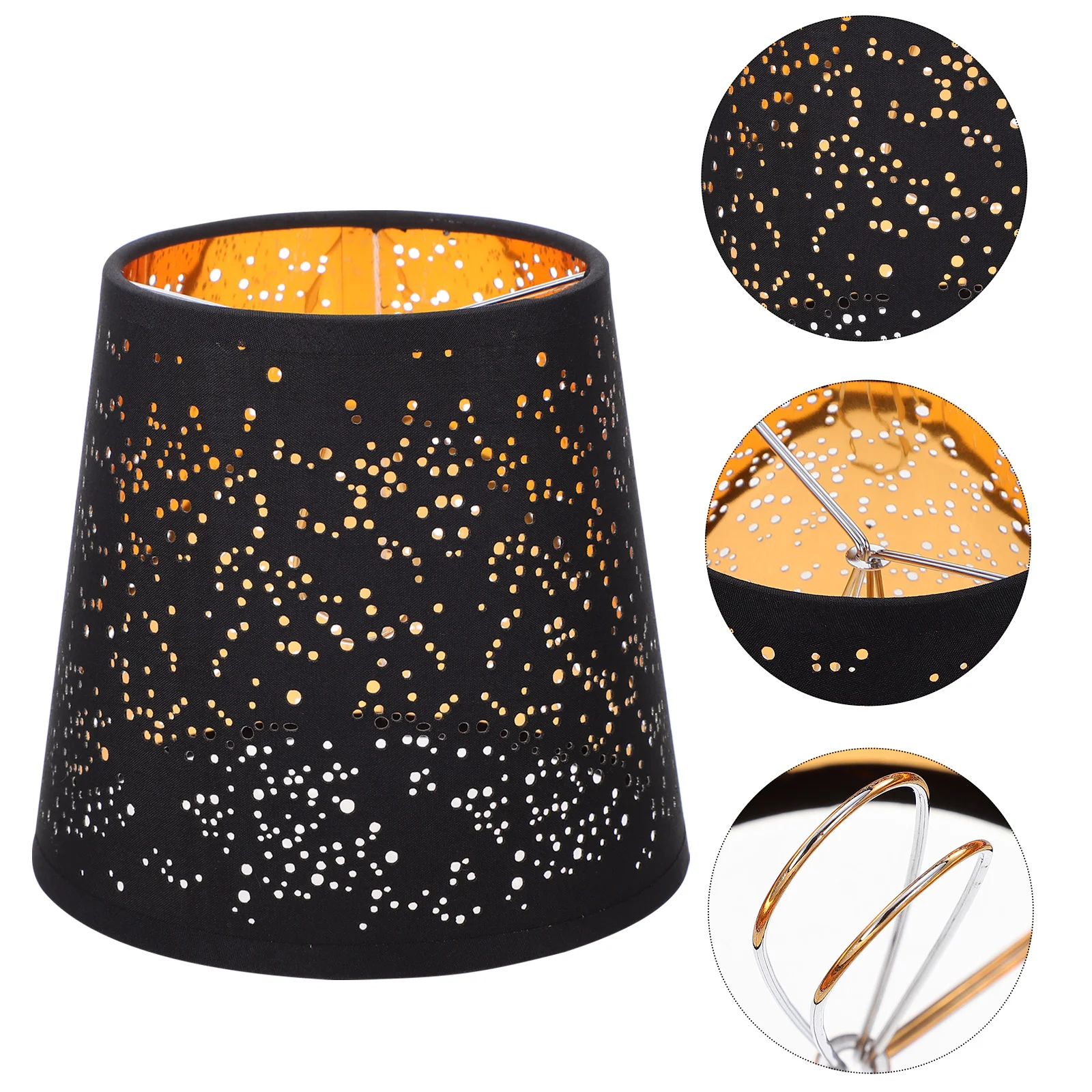 

Lamp Shade Shades Cover Light Chandelier Hollow Out Drum Clip Lampshade Cloth Wall Ceiling Bulb Fabric Bell Pendant Replacement