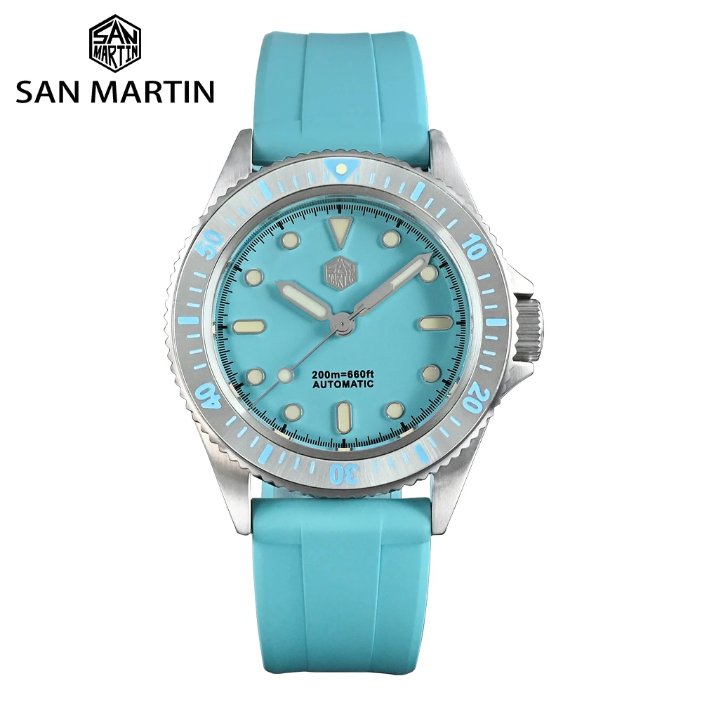 

San Martin Rainbow Series 38mm Dive Watch Men Sport Style 8215 Automatic Mechanical Watches Luxury Sapphire 20Bar Luminous