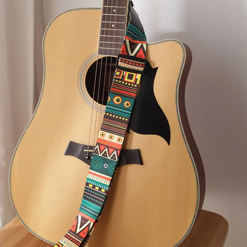 

Vintage Guitar Strap Adjustable Polyester Guitar Strap For Bass Electric & Acoustic Guitars Gift For Guitarist
