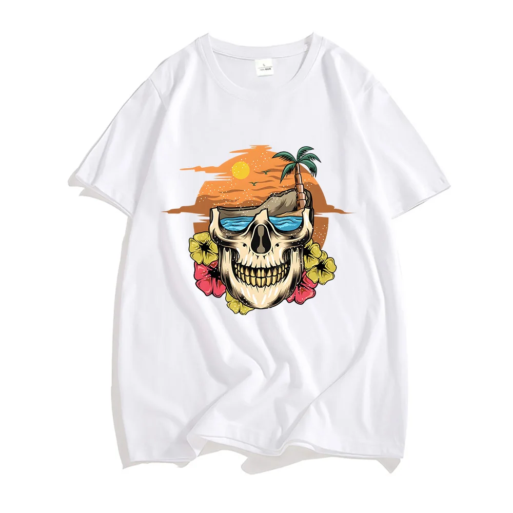 

Paradise T Shirts MEN Prevalent The Setting Sun Flower Abstract T-shirts 100% Cotton Tshirts Korean Style Cartoon Manga Graphic