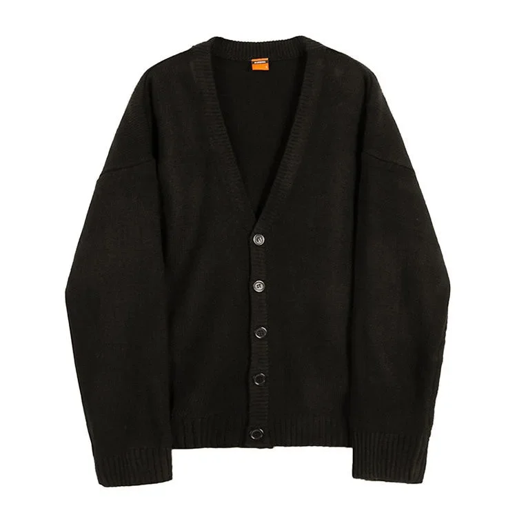 Осень/зима 2023 мужской вязаный свитер с v-образным вырезом кардиган однобортный