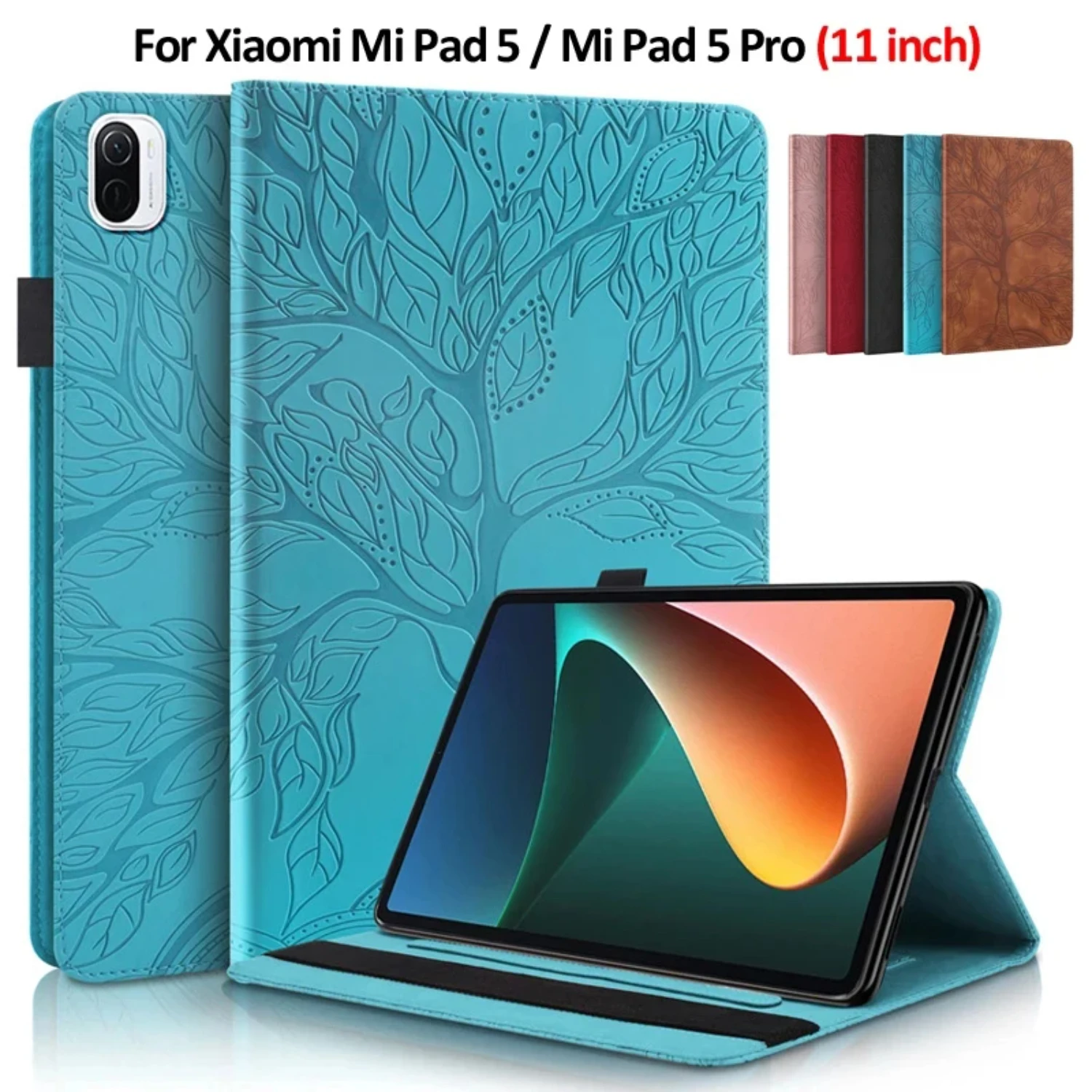 Элегантный и стильный чехол для планшета с тиснением дерева Mi Pad 5 6 Pro 11 дюймов —