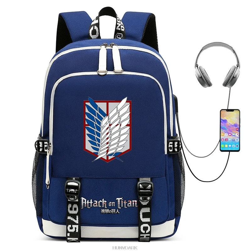 Рюкзаки Атака Титанов для подростков вместительные дорожные повседневные