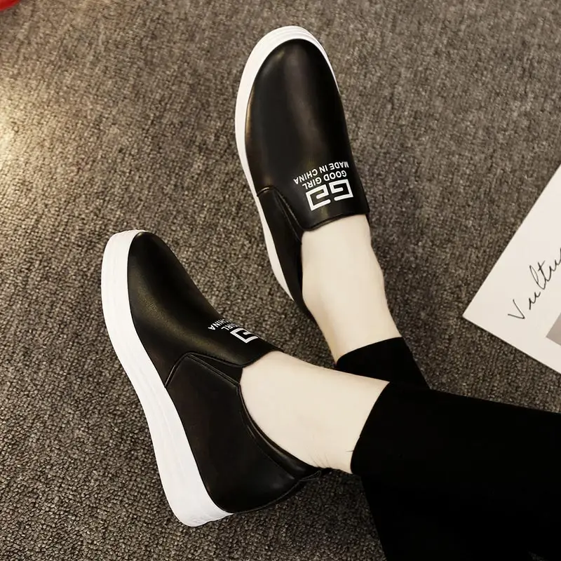 

wedge PU leather Sneakers For Girls Low Cost Sport Shoes Wholesale Tennis Running Sneakers Woman Sports Women Sneakers Snakers