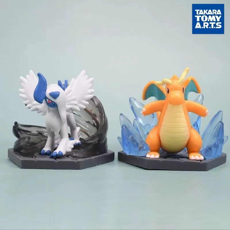 Фото Коллекционная фигурка-диорама Takara Tomy Pokemon Gashapon: Битва Тьмы и Драконов (Абсол, Драгонайт, Иви) – Декоративное украшение для демонстрации №2