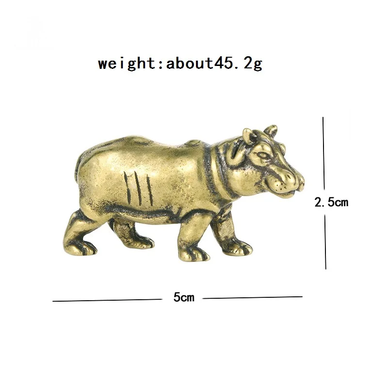 

Ретро медная статуэтка бегемота