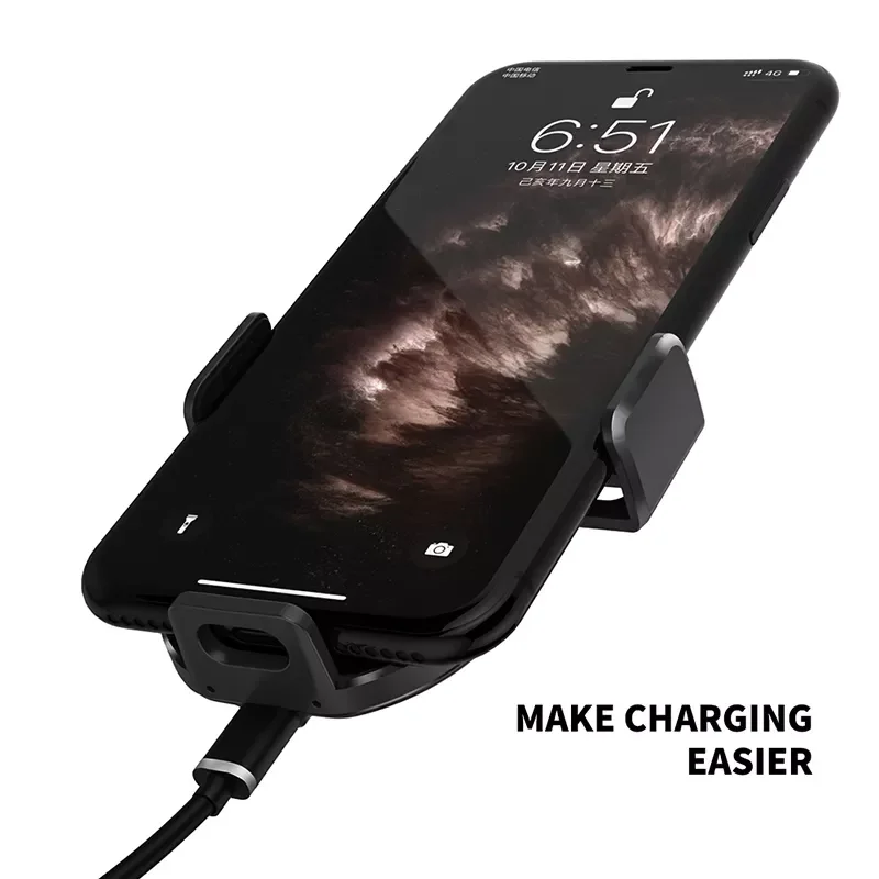 

2023 A7 10W Wireless Charger Automatic Clamping Car Mount Phone Holder For Mobile Phone Infrared Induction QI Fast Charging Car