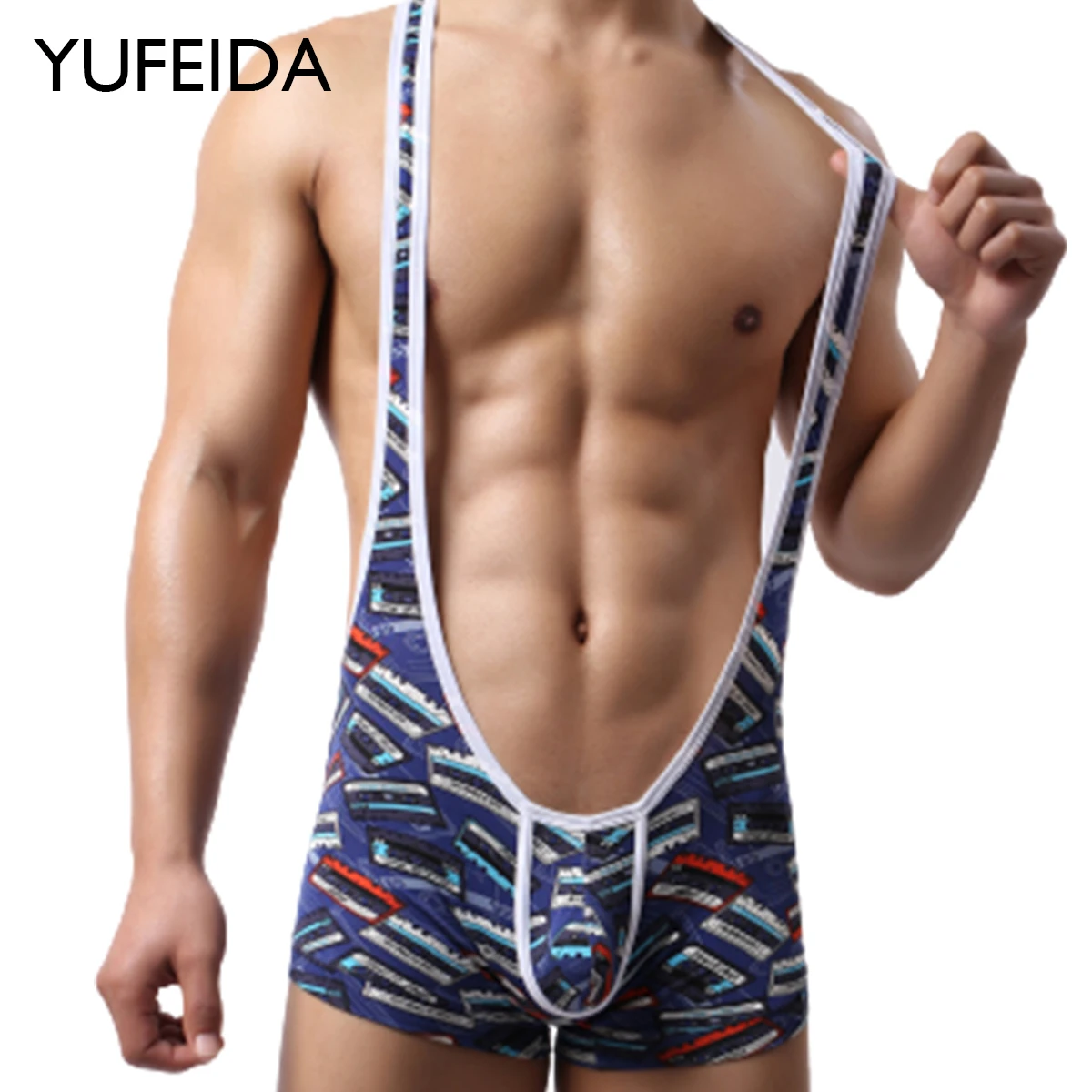 

YUFEIDA Sexy Mens Wrestling Singlet Leotard Sport Bodysuits Jumpsuit One-piece Gay Bodysuit Rompers Undershirt Underwear Pajamas