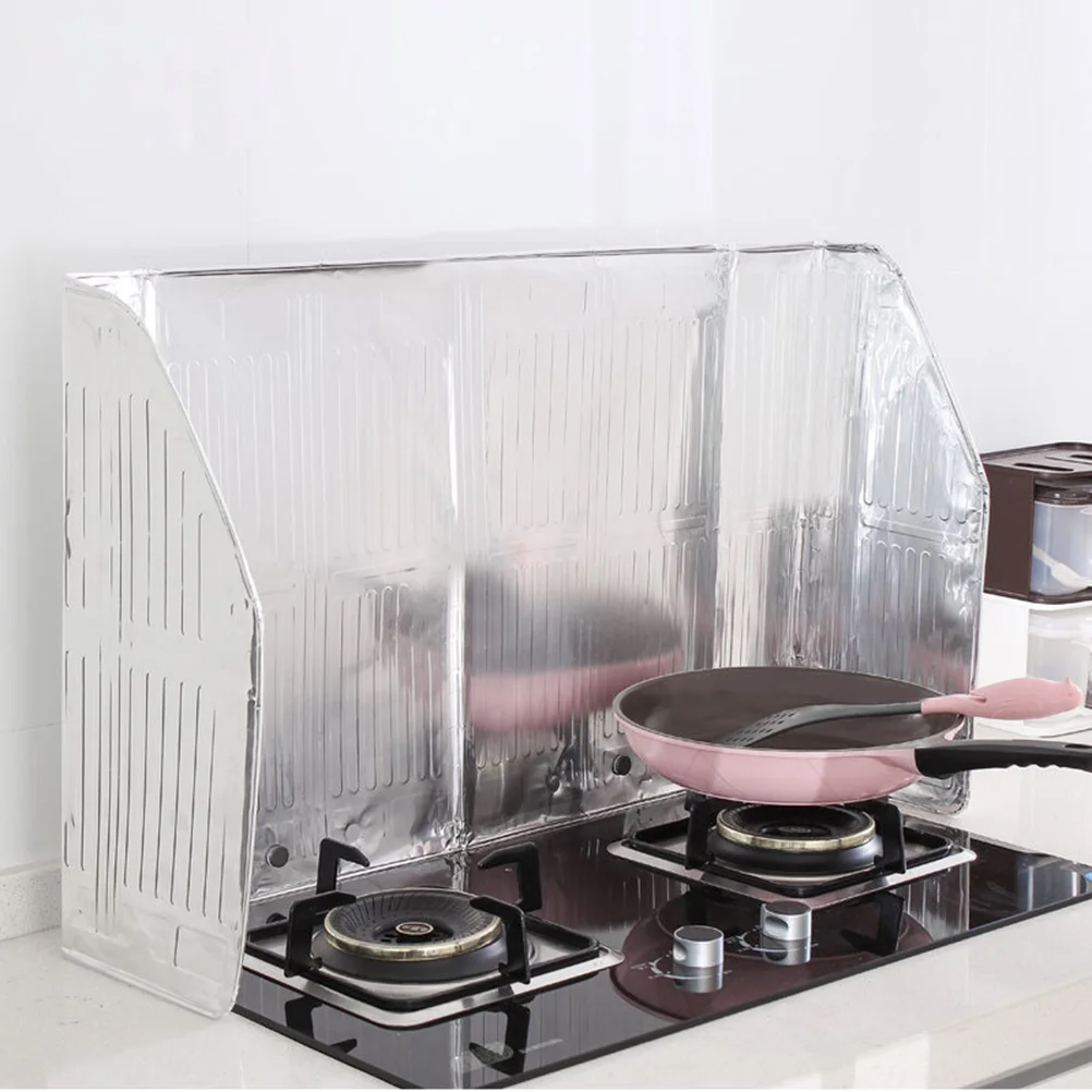 

Guard Splatter Oil Stove Shieldwall Aluminum Foil Kitchen Grease Anti Frying Screen Board Pancooking Gas Protector Proof Folding