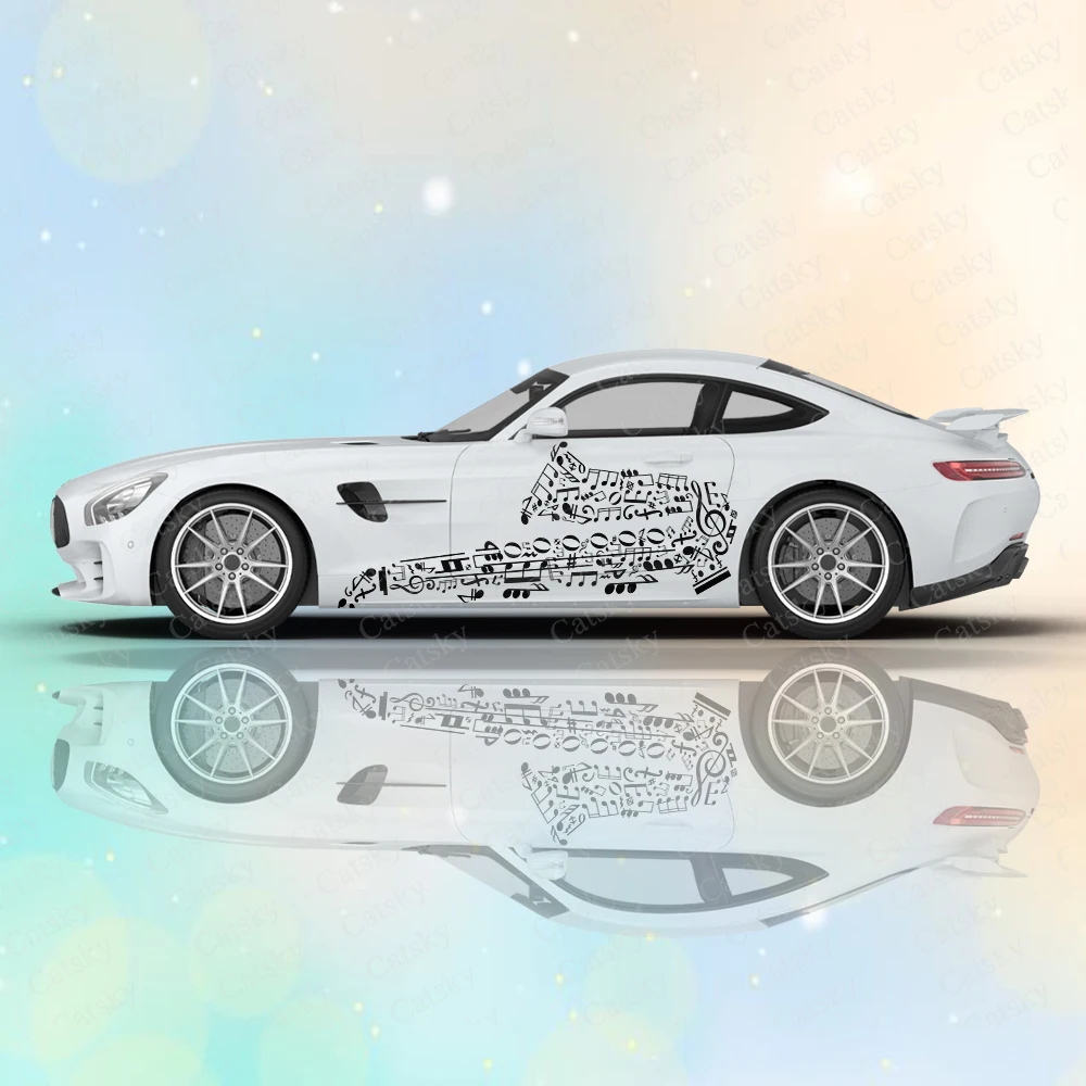 Музыкальная клавиатура пианино наклейки на кузов автомобиля Виниловая наклейка