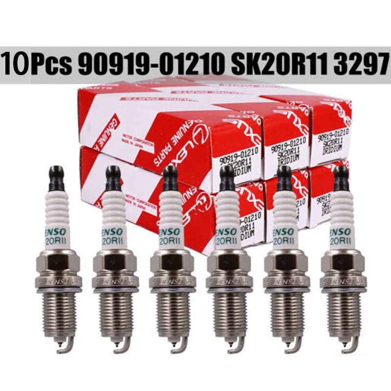 10 шт. Оригинальный OEM 90919-01210 SK20R11 Новый Иридиевый Свеча зажигания для Toyota Scion Camry Rav4 Lexus RX 300/330 4.7L V8 90919 01210