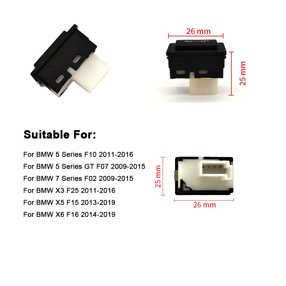 Переключатель крышки багажника для BMW F10 F07 F02 F25 F15 F16 кнопочная Кнопка