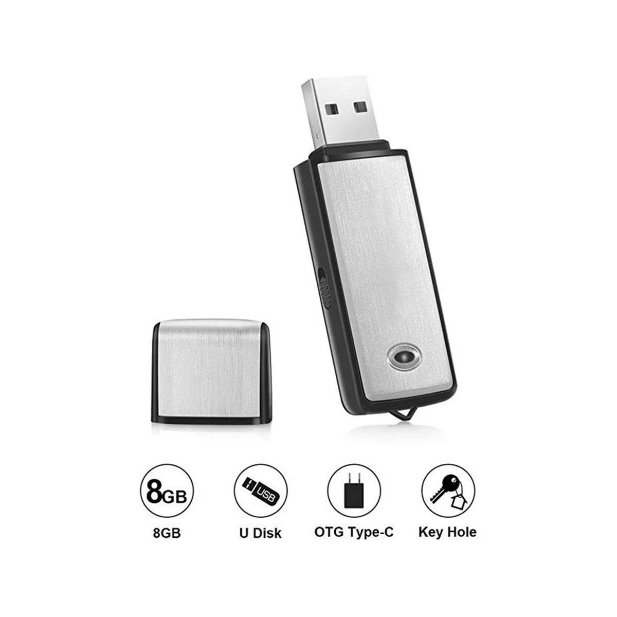 

16G USB Voice Recorder USB Flash Drive Rechargeable Digital Voice Audio Recorder for PC Meeting Interview Recording