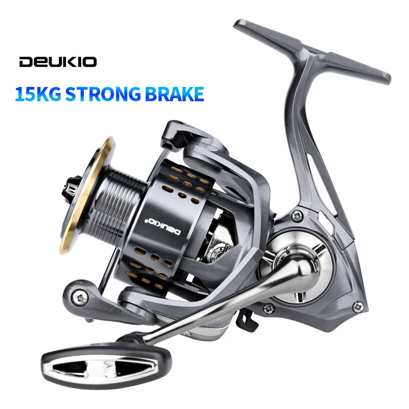 

DEUKIO Fishing Reel Spinning DA2000-7000 Series Max Drag 15KG Metal Spool Spinning Reel for Sea Fishing Carp Fishing Accessories