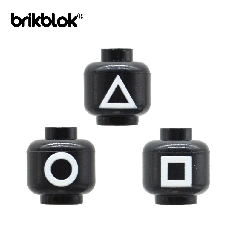 

10 шт./лот кирпичи голова лицо кальмар NPC игра для фигурок на заказ MOC строительные блоки игрушки строительные игрушки для детей