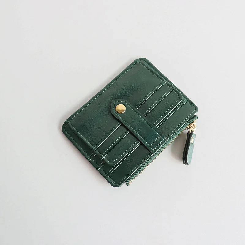 Small Coin Earphone Storage Passport Cover New Short Card  Zipper  Card Holder Luxury  Minimalist Wallet