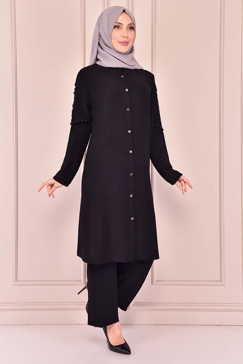 

Buttoned Up Kombin Black EMO5010