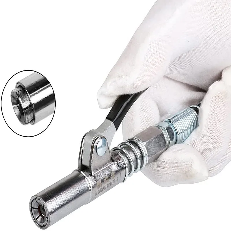 

Grease Coupler Heavy-Duty Quick Release Grease Gun Coupler NPTI/8 1000PSI Two Press Easy to Push Accessories Dropshipping