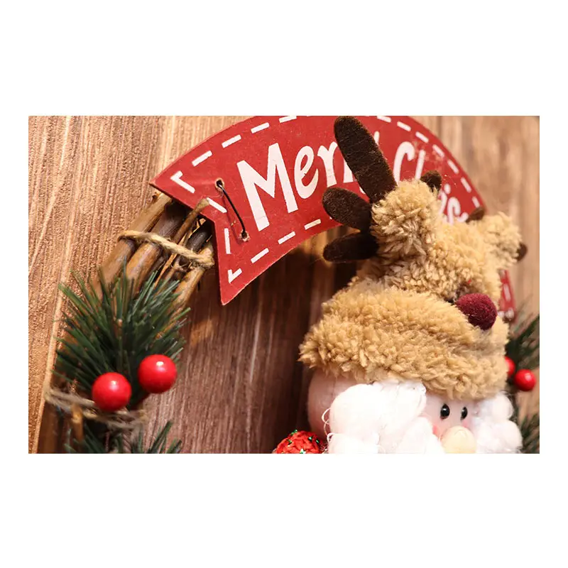 Лось Снеговик Ротанговый круг Рождественский цветочный венок Торговый центр