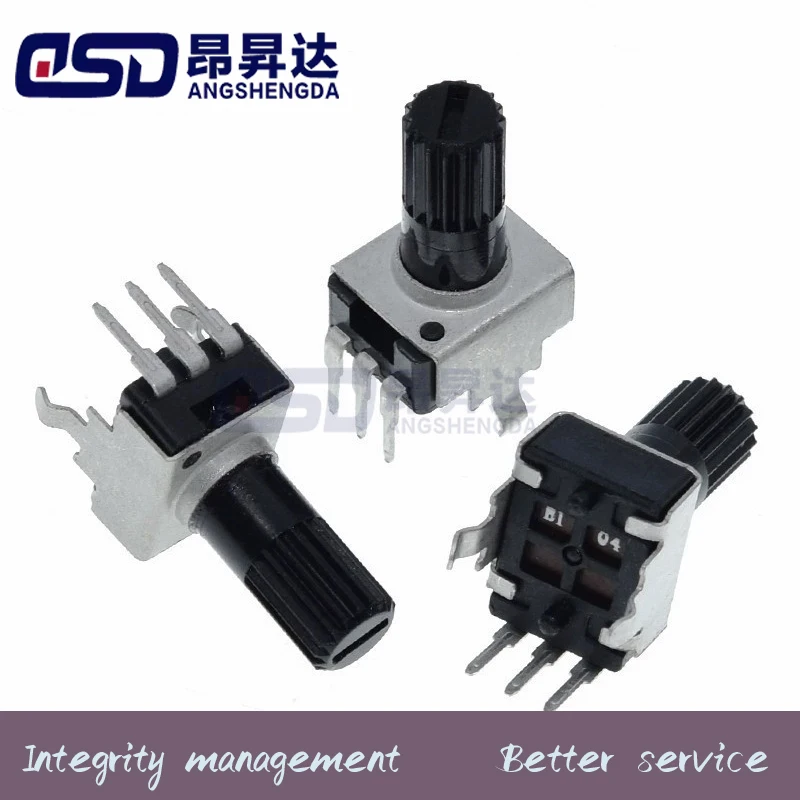 Потенциометр RV09 вертикальный 20 мм (длина вала 12,5), 50 шт | AliExpress