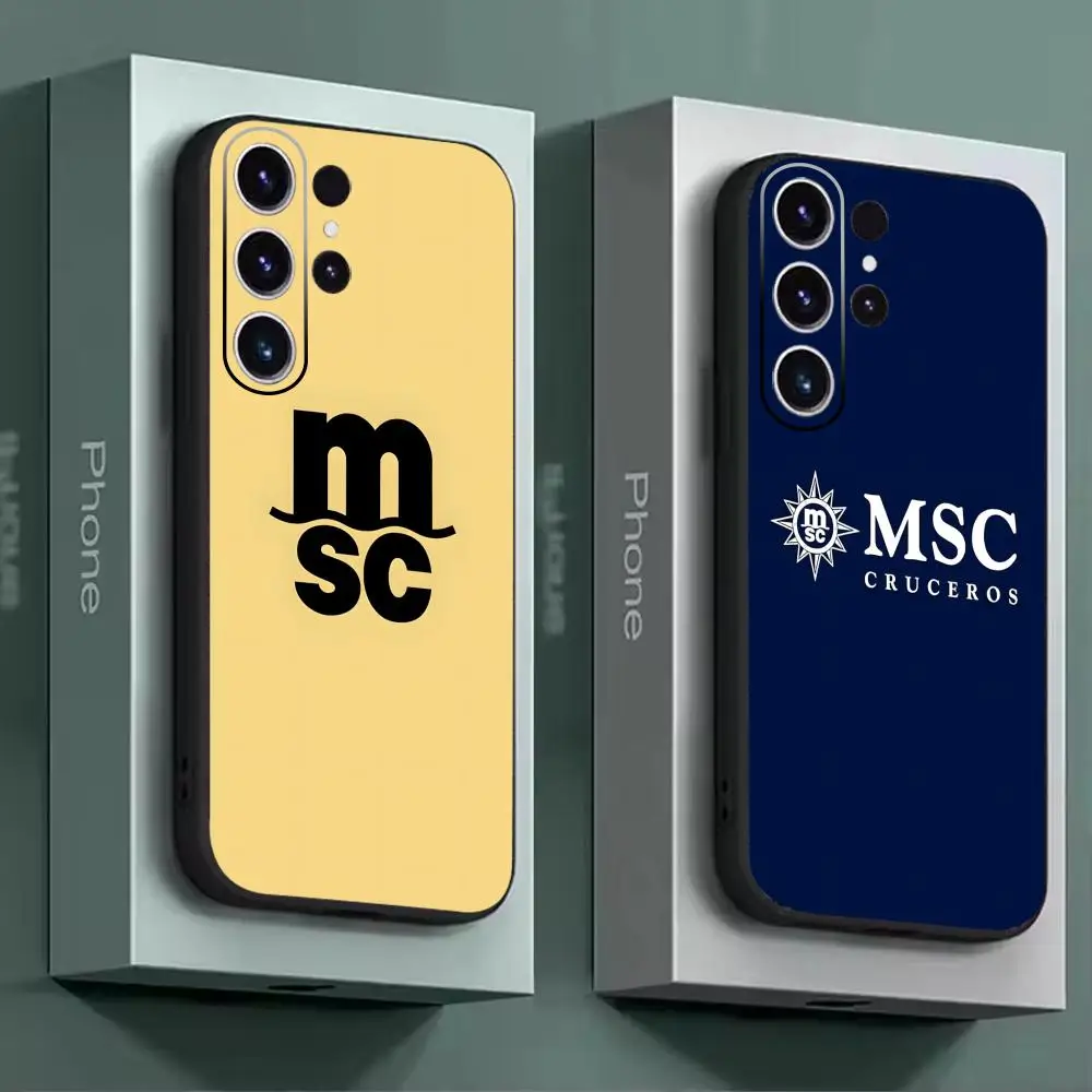 Фото Чехол для телефона с логотипом MSC для Samsung Galaxy S26 S25 S24 S23 S22 S21 Plus Ultra Fold, мягкий, черный. №2