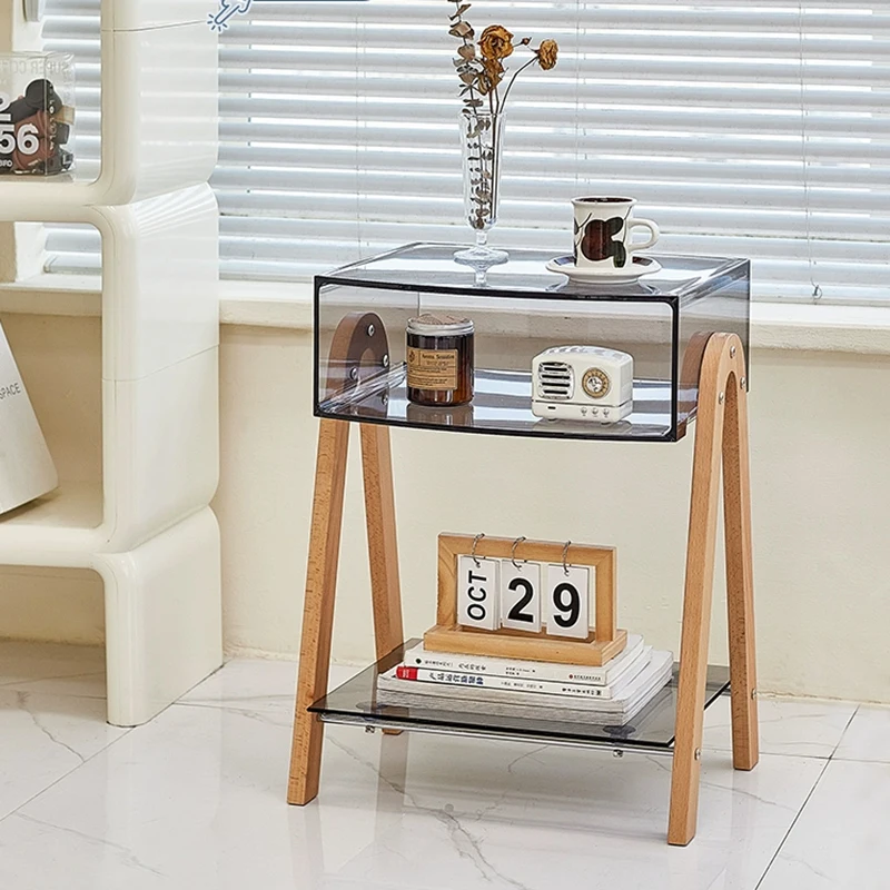

Nordic мебель для дома двойная многослойный журнальный столик гостиная диван боковой столик креативный шкаф для хранения многофункциональный чайный столик