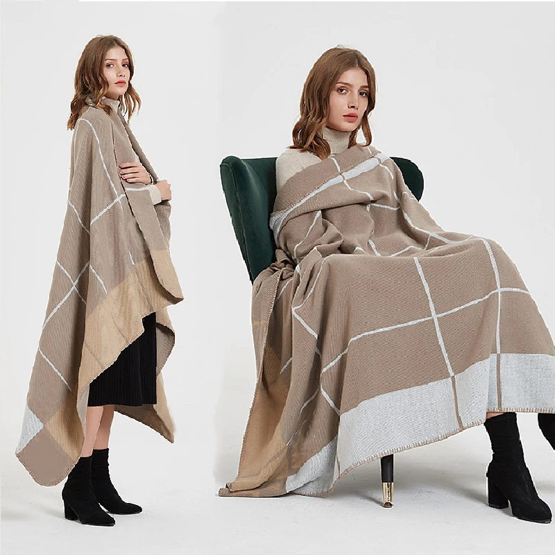 

Плед H, Брендовое шерстяное одеяло, зимнее теплое одеяло s для кровати, дивана, флисовое вязаное ворсовое одеяло, переносной мягкий шарф, шаль