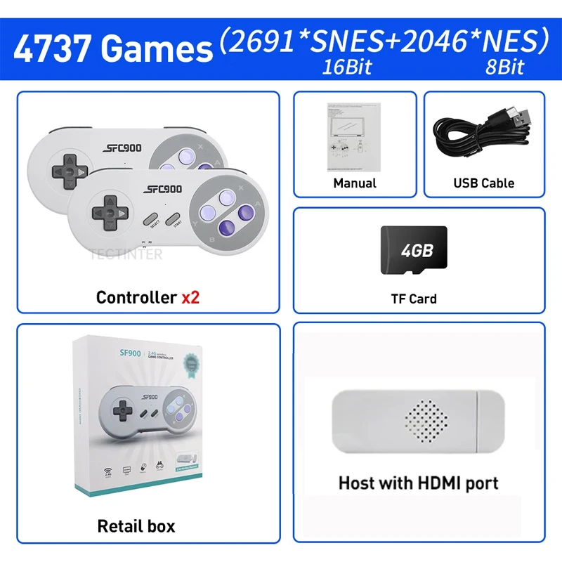 Игровая приставка SF900 Hd ТВ беспроводной контроллер 4700 игр