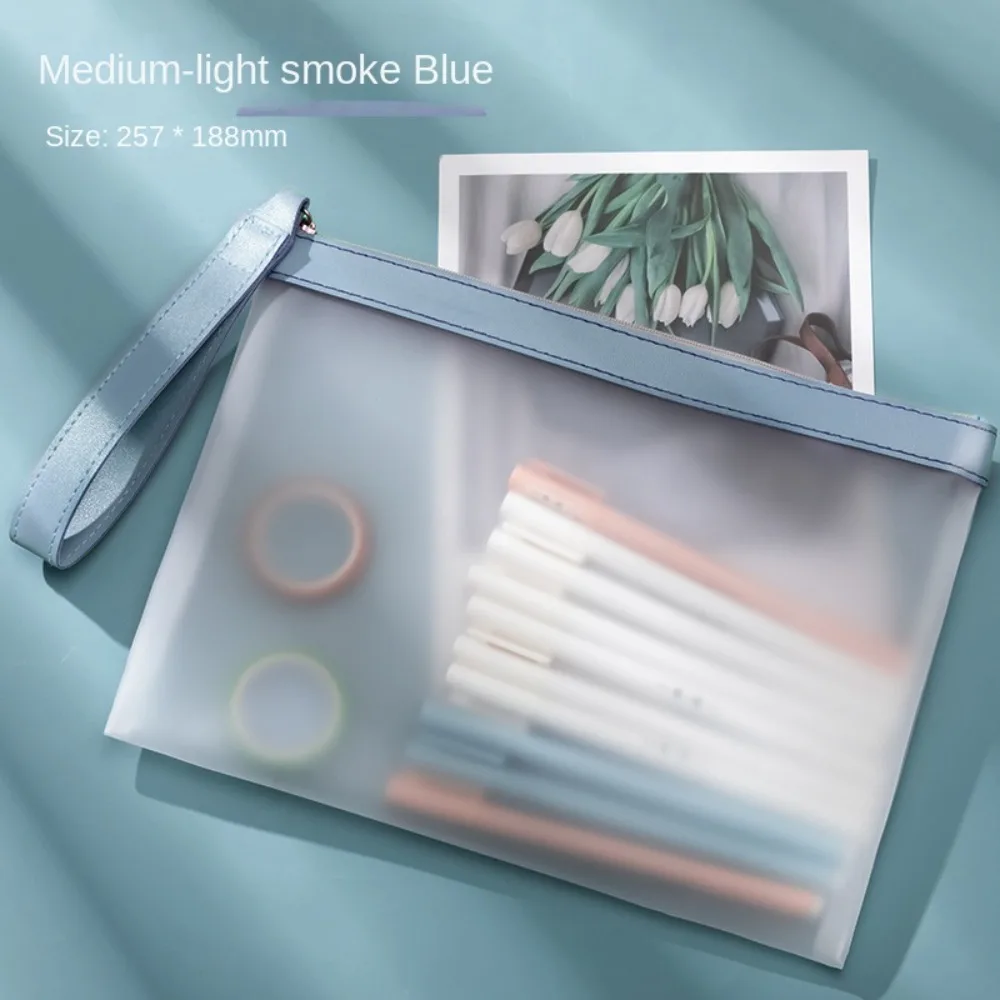 Прозрачная сумка для файлов формата А4 мягкий конверт на молнии органайзер