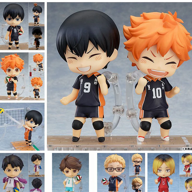 

10cm Anime Haikyuu Q Version Figure Hinata Shoyo PVC Volleyball Junior Action Figure Tobio Kenma Tooru Model Toy Kids Gifts