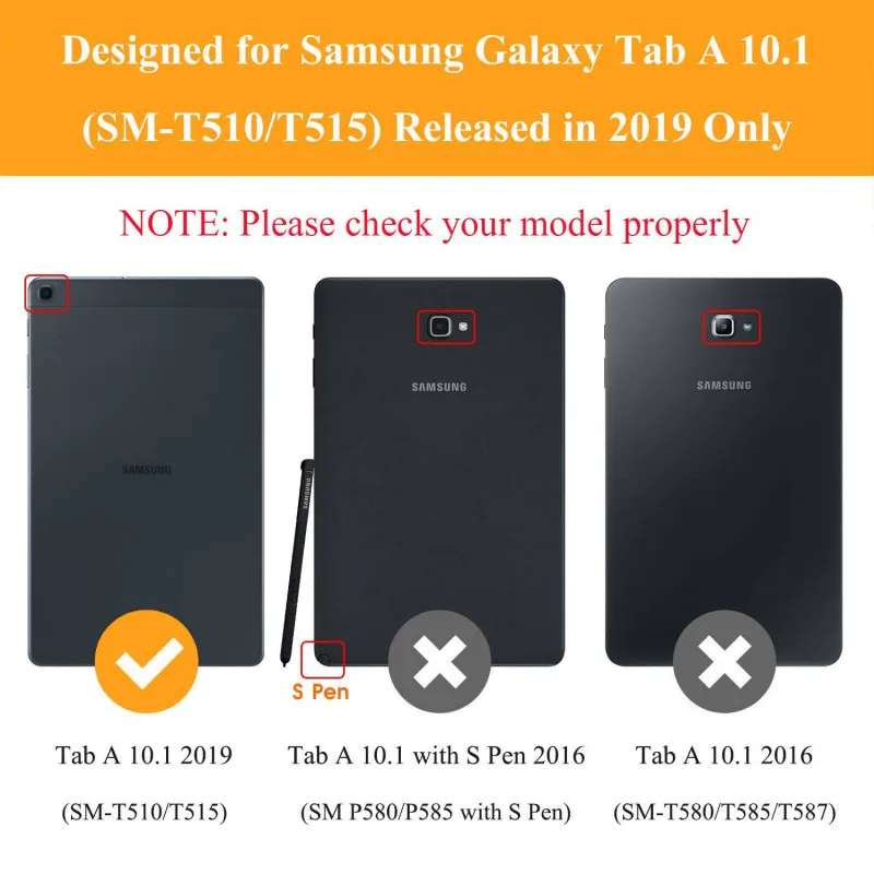 360 Вращающийся чехол для Samsung Galaxy Tab A 10 1 2019 T510 T515 Чехол-книжка из искусственной