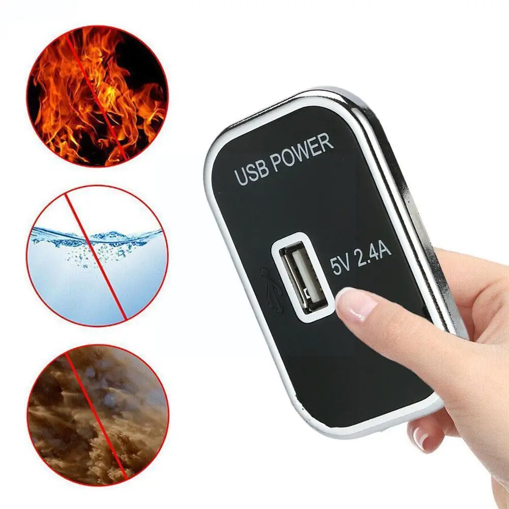 

1 Ports 5V 2.4A USB Car Charger Socket 12V 24V For Motorcycle Auto Truck ATV Boat RV Bus Power Adapter Outlet C1U4